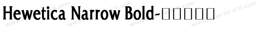 Hewetica Narrow Bold字体转换